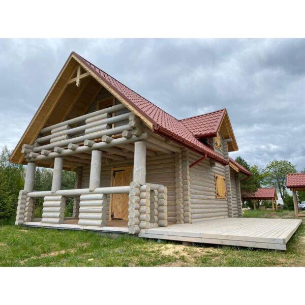 Dom z bali okrągłych